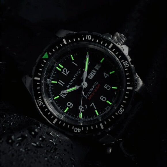 Marathon Watch Search and Rescue Jumbo Divers Automatic Bilingual Wristwatch JD